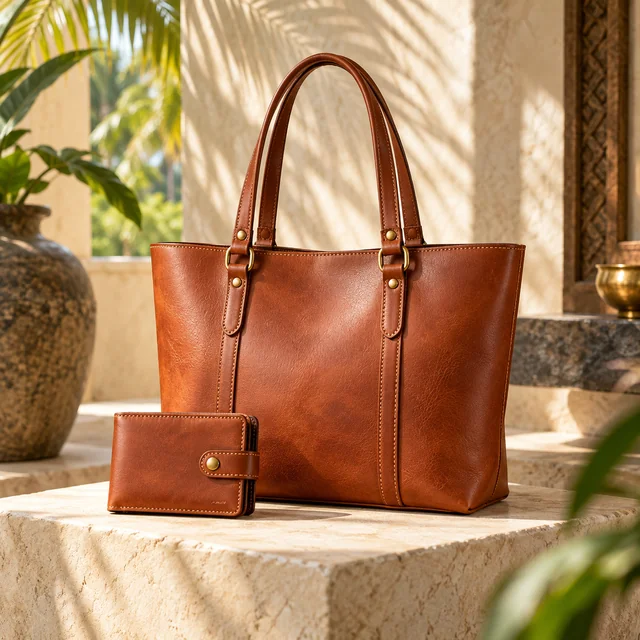Leather Goods — Wallets, bags, belts — cut and stitched by hand