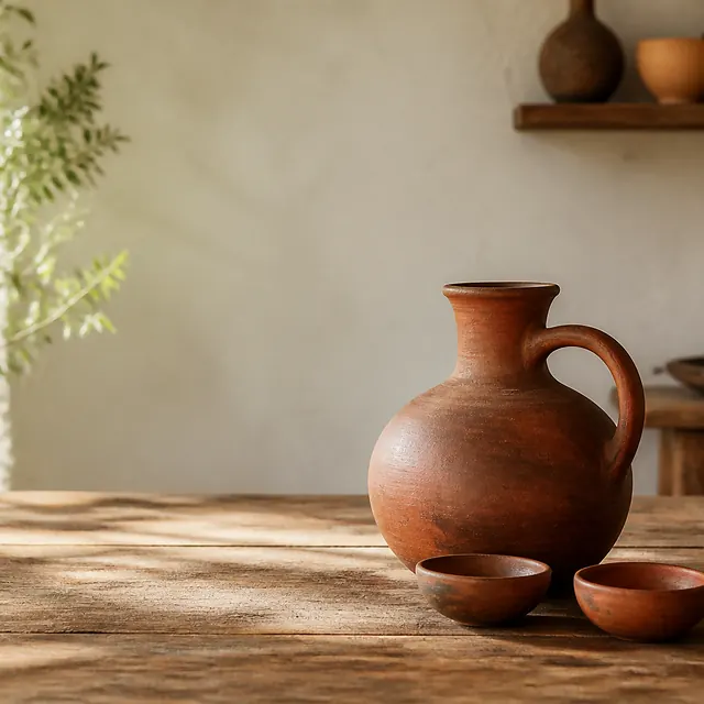 Clay & Terracotta — Wheel-thrown village pottery, wood-fired